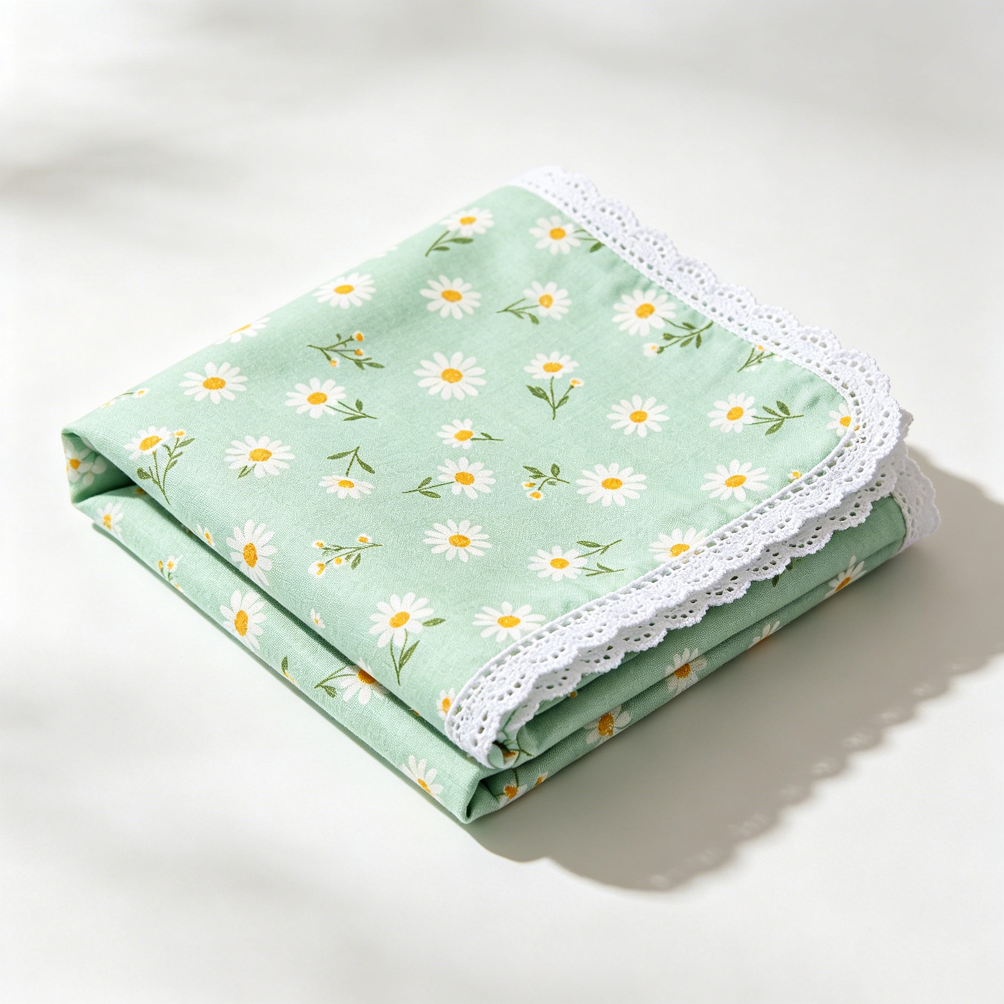 Green Daisy Lace Picnic Blanket