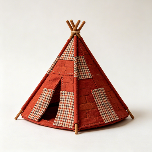 Rustic Plaid Mini Teepee
