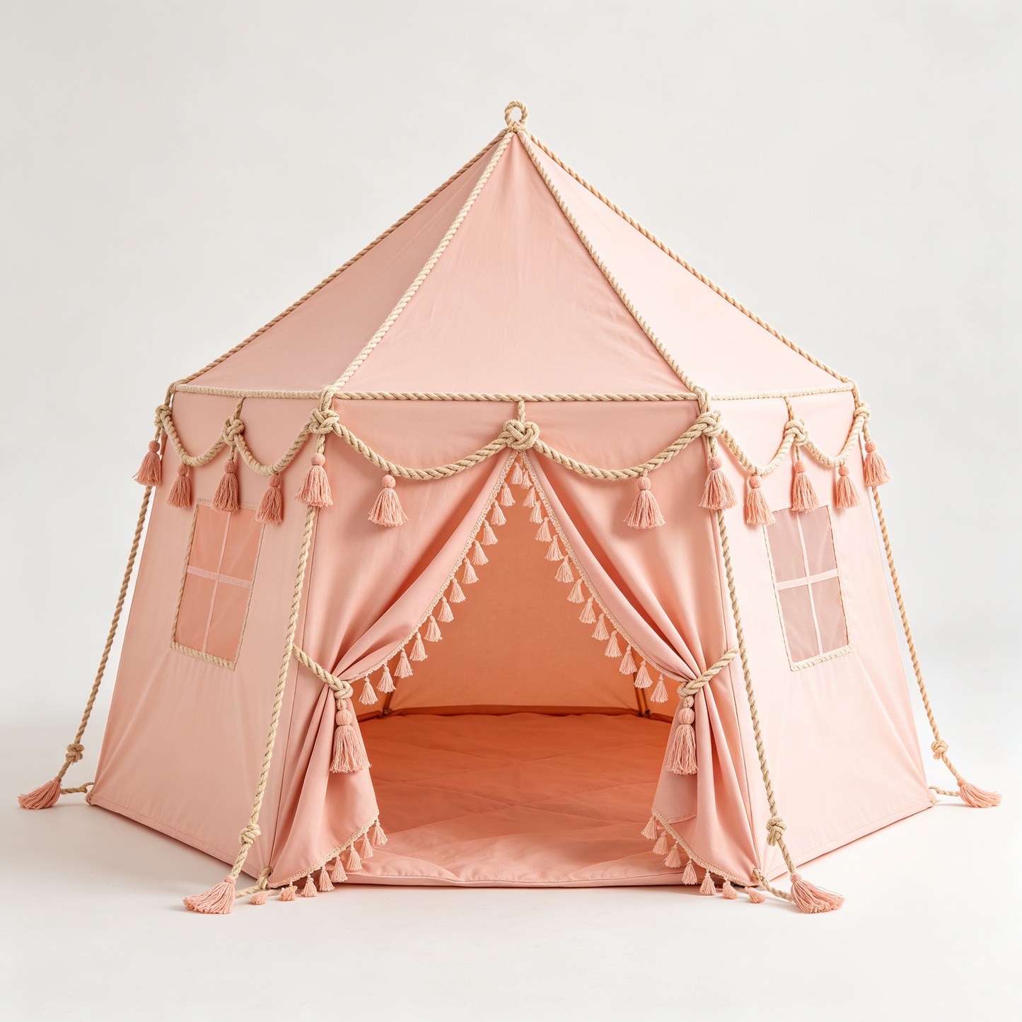 Pink Tassel Play Tent