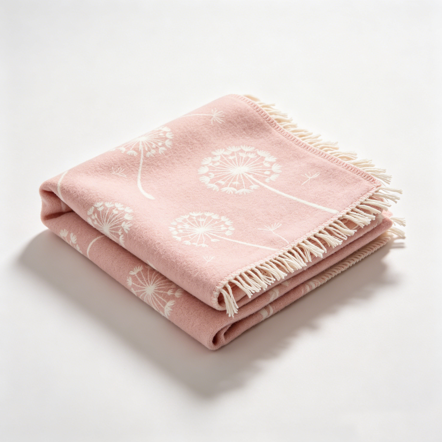 Pink Dandelion Tassel Picnic Blanket