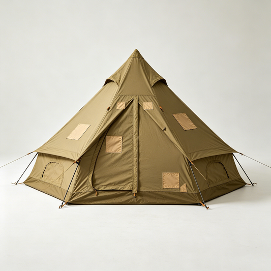 Khaki Patchwork Bell Tent