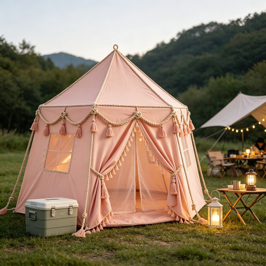Pink Tassel Play Tent
