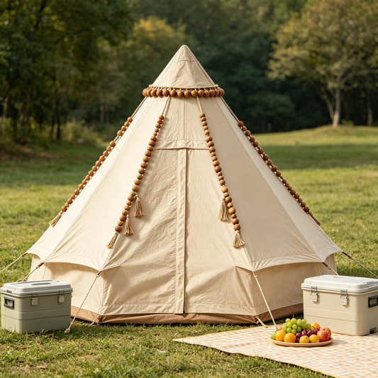 Beaded Beige Teepee Tent