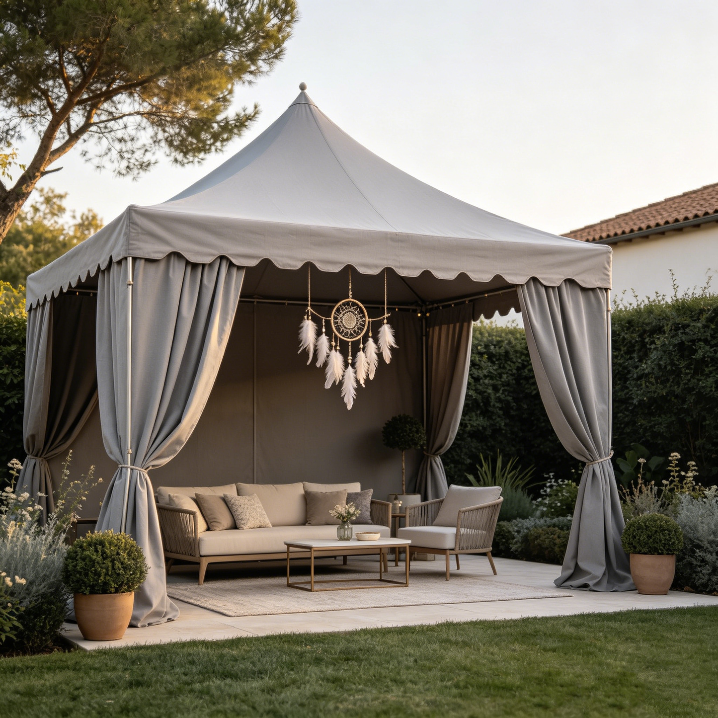 Grey Canopy Gazebo Tent