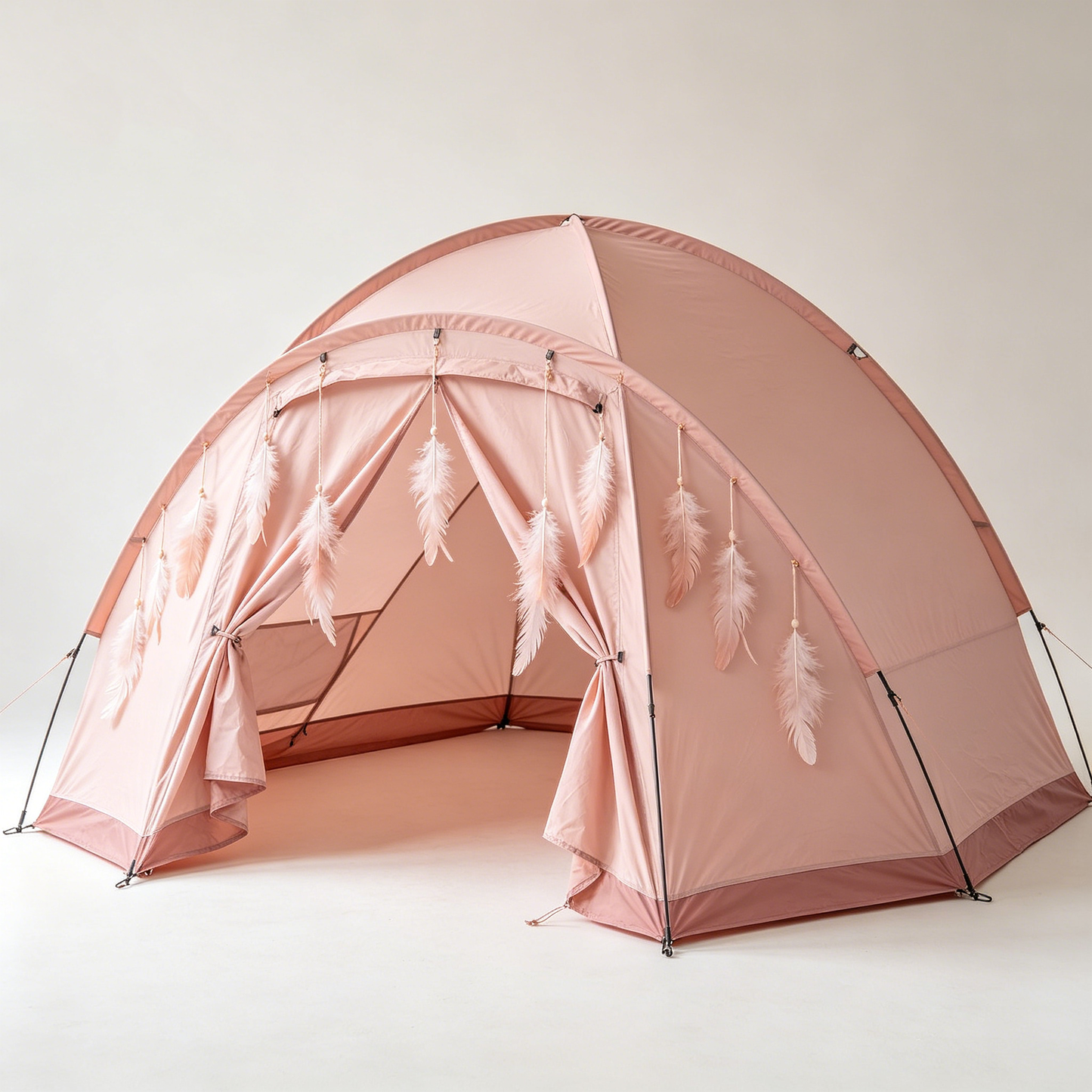 Blush Feather Dome Tent