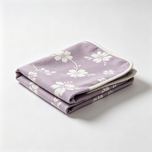 Lavender Vintage Floral Picnic Blanket