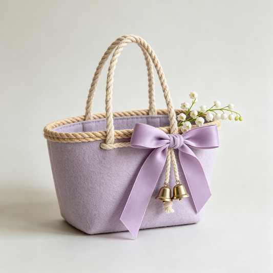 Lilac Bell Lily‑of‑the‑Valley Picnic Basket