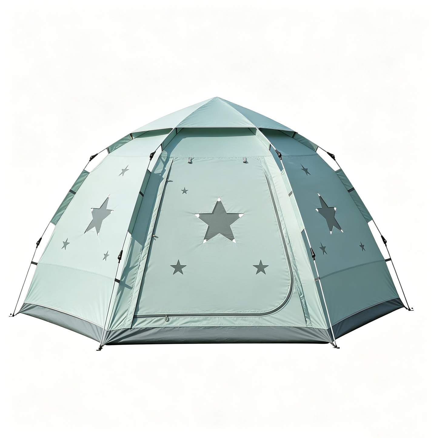 Mint Star-Pattern Play Tent