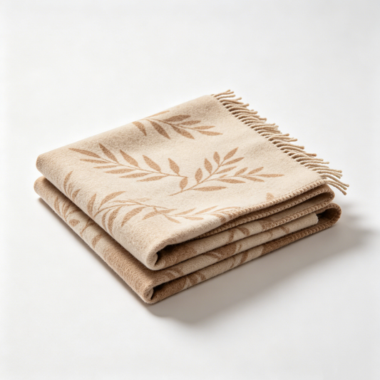 Camel Fern Tassel Picnic Blanket