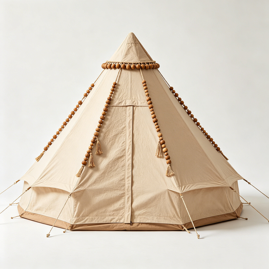 Beaded Beige Teepee Tent